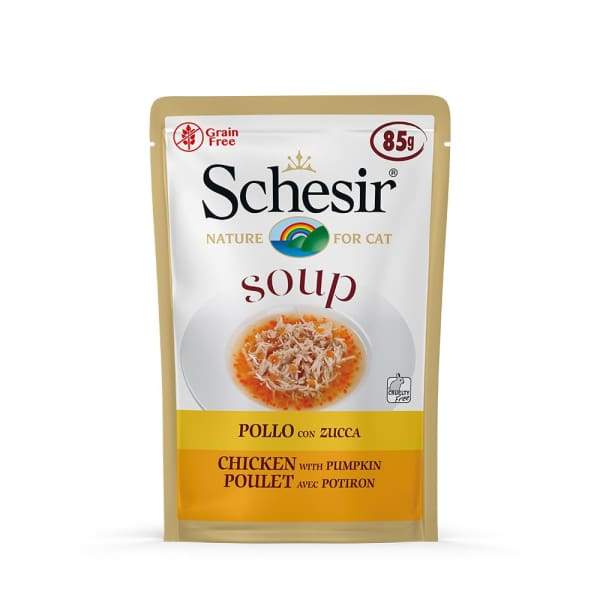 Schesir Schesir Chicken with Pumpkin Soup in Pouch Cat Food 85g Cat Food & Treats