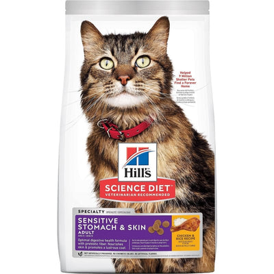 Science Diet [50% OFF 2ND BAG] Science Diet Adult Sensitive Stomach & Skin Dry Cat Food (2 Sizes) Cat Food & Treats