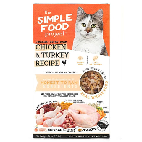The Simple Food Project [UP TO 33% OFF] The Simple Food Project Chicken & Turkey Recipe Freeze-Dried Cat Food (2 Sizes) Cat Food & Treats