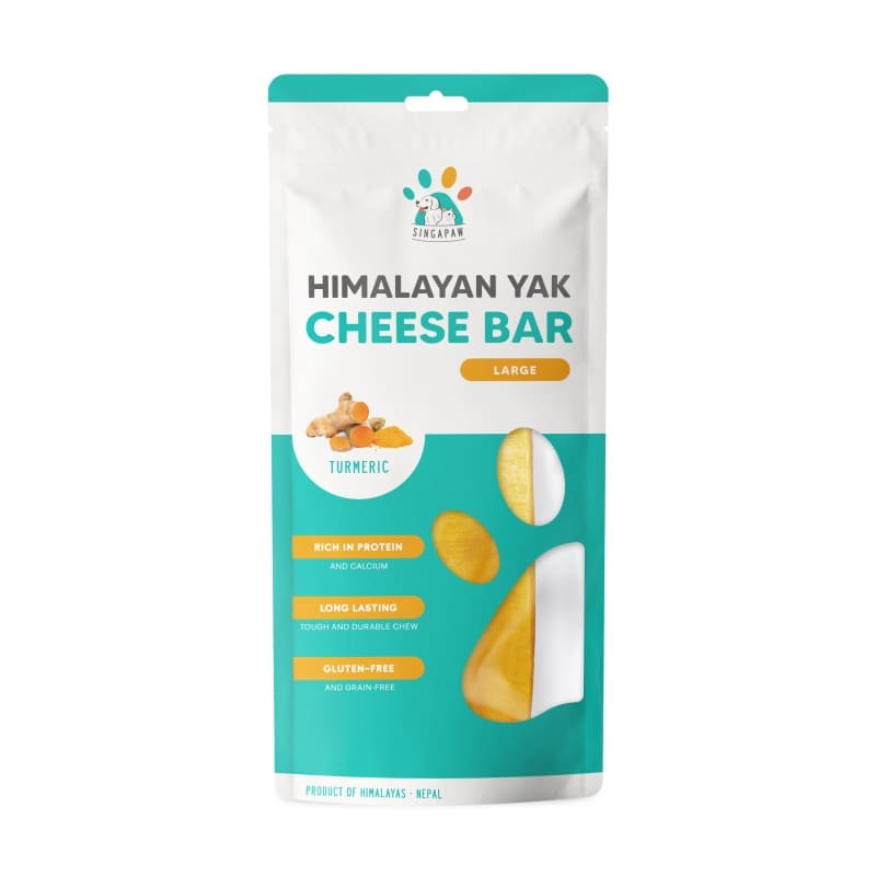 Singapaw Singapaw Himalayan Yak Cheese Bar with Turmeric Dog Chew (3 Sizes) Dog Food & Treats