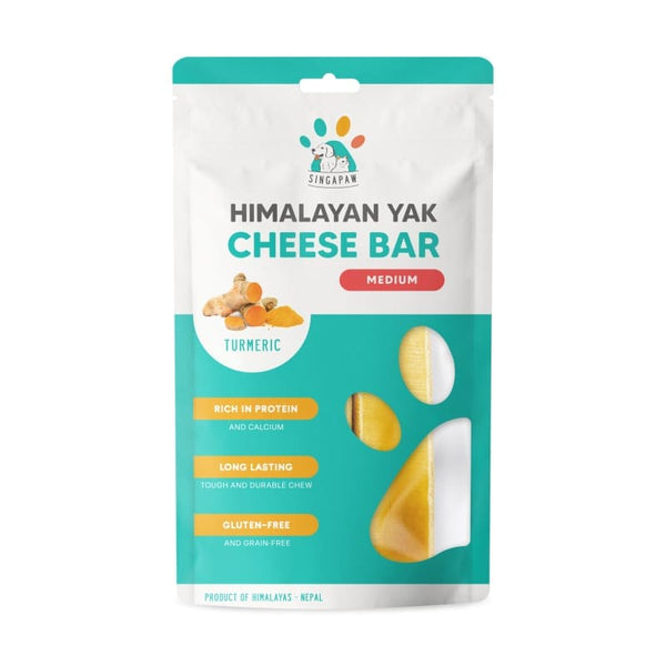 Singapaw Singapaw Himalayan Yak Cheese Bar with Turmeric Dog Chew (3 Sizes) Dog Food & Treats