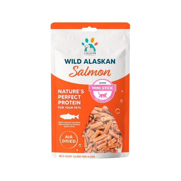 Singapaw Singapaw Wild Alaskan Salmon Mini Stick Air-Dried Cat Treats 70g Cat Food & Treats