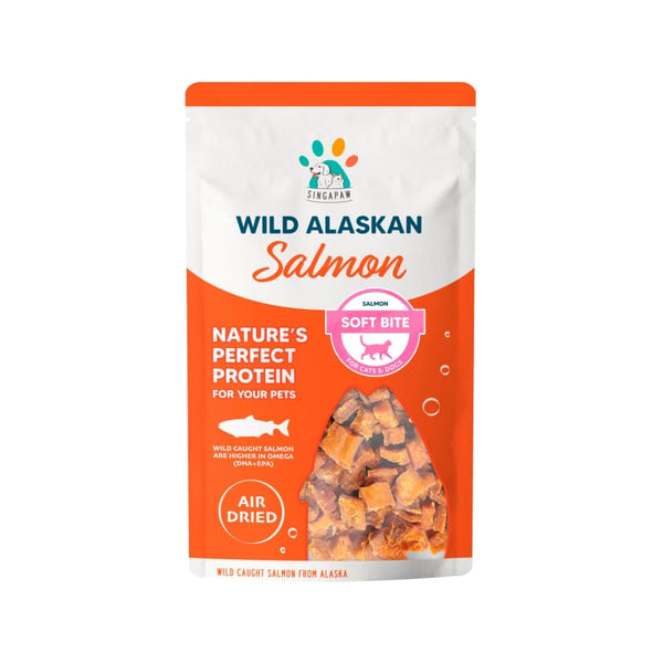 Singapaw Singapaw Wild Alaskan Salmon Soft Bite Air-Dried Cat Treats 70g Cat Food & Treats