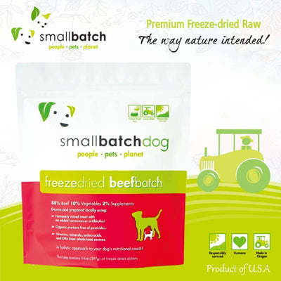 Smallbatch [3 FOR $128] Smallbatch Beef Slider Freeze-Dried Dog Food 14oz Dog Food & Treats