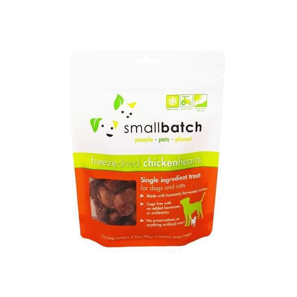 Smallbatch Smallbatch Chicken Hearts Freeze Dried Dog & Cat Treats 3.5oz Dog Food & Treats