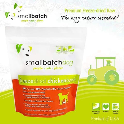 Smallbatch [MIX & MATCH UP TO 39% OFF] Smallbatch Chicken Slider Freeze Dried Dog Food 14oz Dog Food & Treats