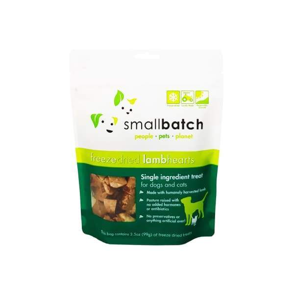 Smallbatch Smallbatch Lamb Hearts Freeze Dried Dog & Cat Treats 3.5oz Dog Food & Treats