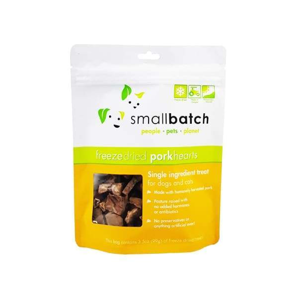 Smallbatch Smallbatch Pork Hearts Freeze Dried Dog & Cat Treats 3.5oz Dog Food & Treats
