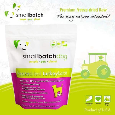 Smallbatch [MIX & MATCH UP TO 39% OFF] Smallbatch Turkey Slider Freeze Dried Dog Food 14oz Dog Food & Treats