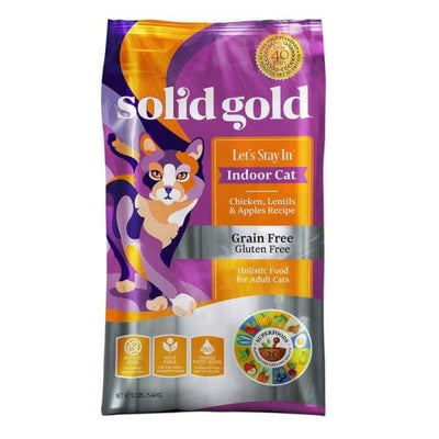 Solid Gold Solid Gold Lets Stay In Indoor Chicken Lentils & Apple Recipe Dry Cat Food Cat Food & Treats