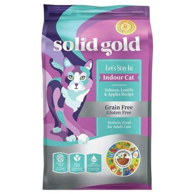Solid Gold Solid Gold Lets Stay In Indoor Salmon Lentils & Apple Recipe Dry Cat Food Cat Food & Treats