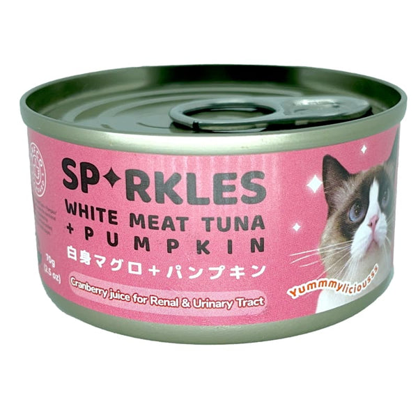 Sparkles Sparkles White Meat Tuna & Pumpkin Canned Cat Food 70g Cat Food & Treats