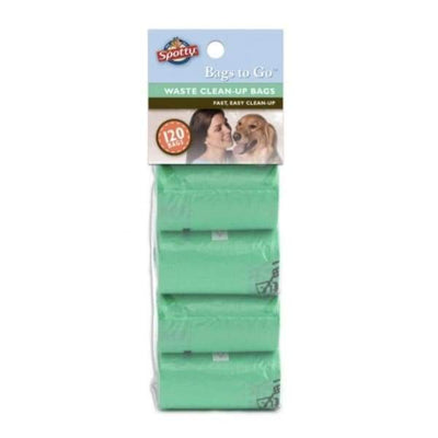 Spotty Spotty Bags-to-Go 120 Count Refills Green Poo Bag Dog Accessories