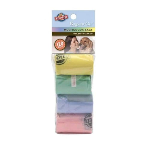 Spotty Spotty Bags-to-Go 120 Count Refills Multi Colors Poo Bag Dog Accessories