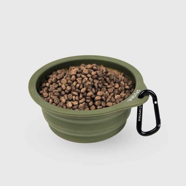 SPUTNIK Sputnik Collapsible Green Pet Bowl Dog Accessories