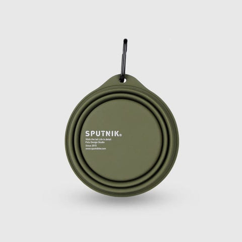 SPUTNIK Sputnik Collapsible Green Pet Bowl Dog Accessories