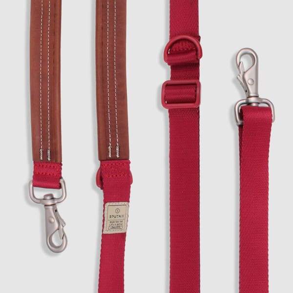 SPUTNIK Sputnik Multi-Function Red Dog Leash (2 Sizes) Dog Accessories