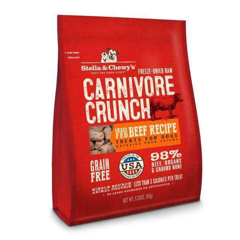 Stella & Chewy’s Stella & Chewy’s Carnivore Crunch Beef Freeze Dried Raw Dog Treats 3.25oz Dog Food & Treats