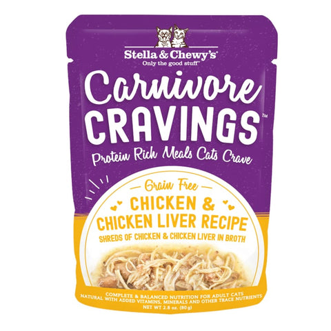 Stella & Chewy’s [BUY 5 FREE 1] Stella & Chewy’s Carnivore Cravings Chicken & Chicken Liver Receipe Wet Cat Food 2.8oz Cat Food & Treats