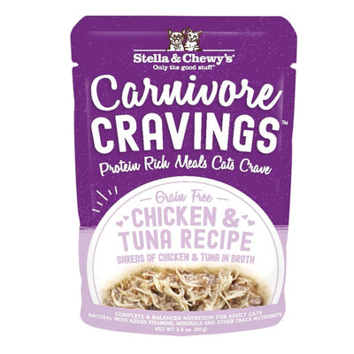 Stella & Chewy’s [BUY 5 FREE 1] Stella & Chewy’s Carnivore Cravings Chicken & Tuna Recipe Wet Cat Food 2.8oz Cat Food & Treats