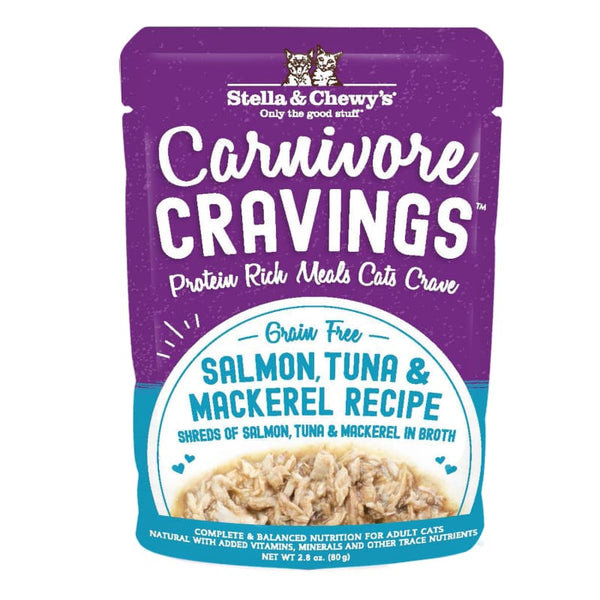 Stella & Chewy’s [BUY 5 FREE 1] Stella & Chewy’s Carnivore Cravings Salmon Tuna & Mackerel Receipe Wet Cat Food 2.8oz Cat Food & Treats