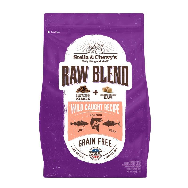 Stella & Chewy’s [15% OFF] Stella & Chewy’s Raw Blend Wild-Caught Recipe Dry Cat Food 5lbs Cat Food & Treats