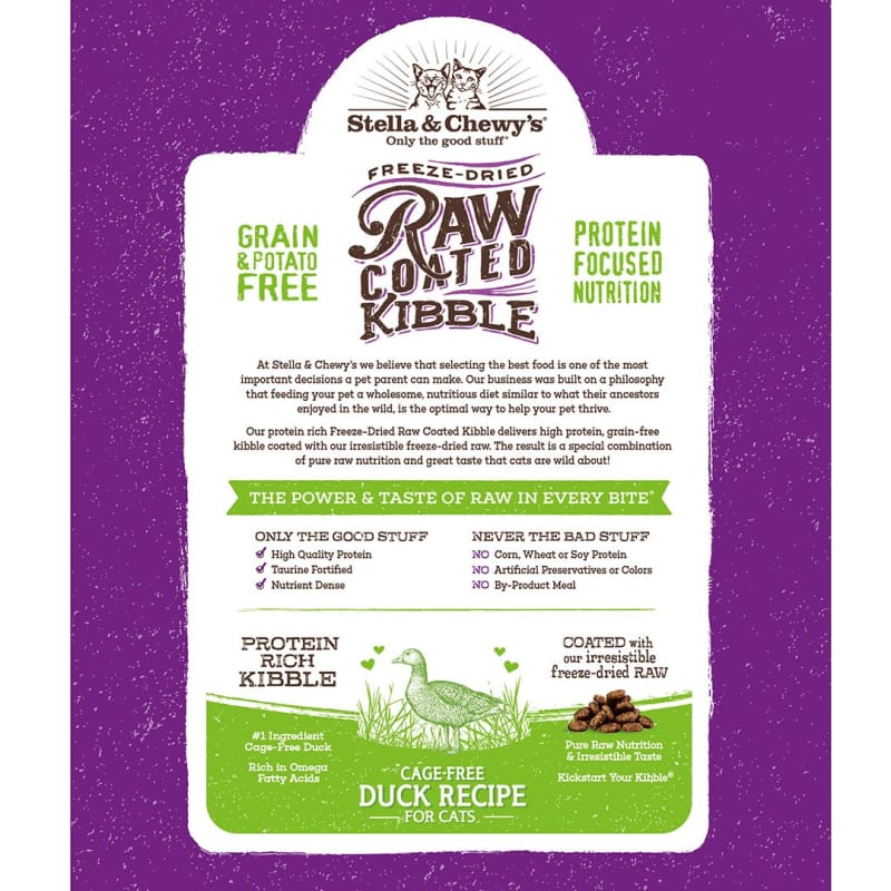 Stella & Chewy’s [15% OFF] Stella & Chewy’s Raw Coated Cage-Free Duck Recipe Dry Cat Food 5lbs Cat Food & Treats