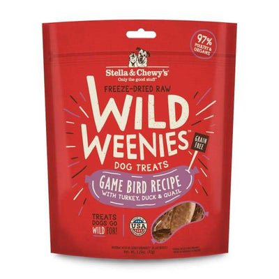 Stella & Chewys Stella & Chewys Wild Weenies Game Bird Recipe Freeze Dried Dog Treats 3.25oz Dog Food & Treats