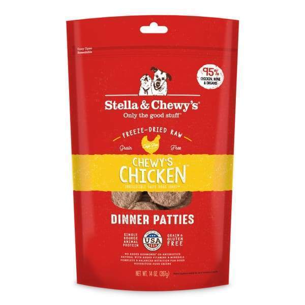 Stella & Chewys [3 for $138] Stella & Chewys Chewys Chicken Dinner Patties Freeze-Dried Dog Food Dog Food & Treats
