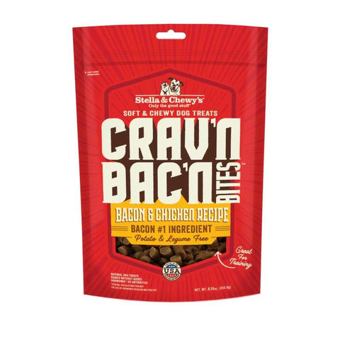 Stella & Chewy’s Stella & Chewy’s Crav’n Bac’n Bites Bacon & Chicken Recipe Dog Treats 8.25oz Dog Food & Treats