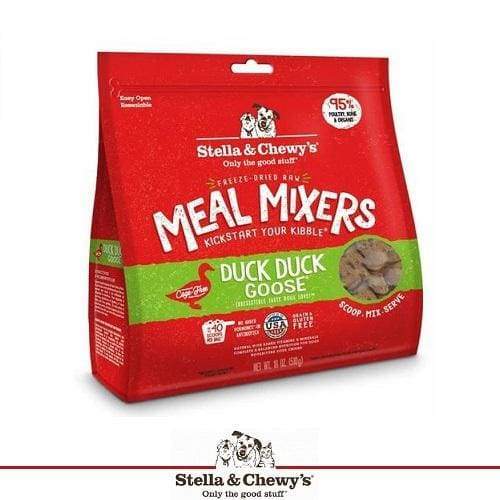 Stella & Chewys [18oz: FREE 1 X STELLA STEW WORTH $7.50] Stella & Chewys Duck Duck Goose Meal Mixers Raw Freeze-Dried Dog Food 18oz Dog Food