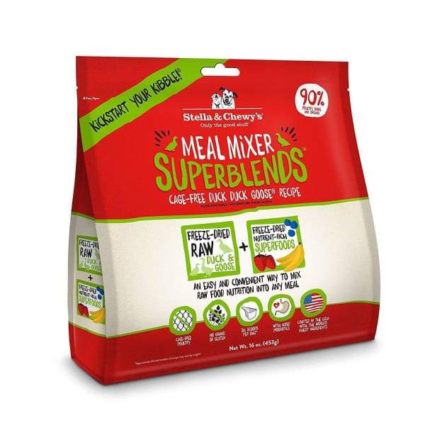 Stella & Chewys Stella & Chewys Meal Mixer Superblends Duck Duck Goose Freeze-Dried Dog Food 16oz Dog Food & Treats