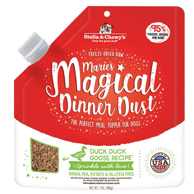 Stella & Chewy’s Stella & Chewy’s Marie’s Magical Dinner Duck Duck Goose Raw Freeze Dried Meal Mixers 7oz Dog Food & Treats