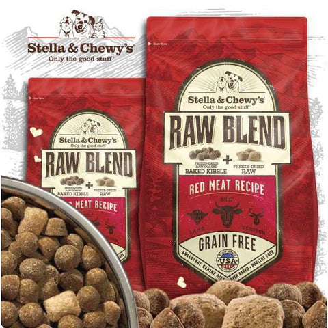 Stella & Chewy’s [15% OFF + FREE FOOD & TREATS*] Stella & Chewy’s Raw Blend Red Meat (Lamb Beef & Venison) Recipe Dry Dog Food Dog Food & 