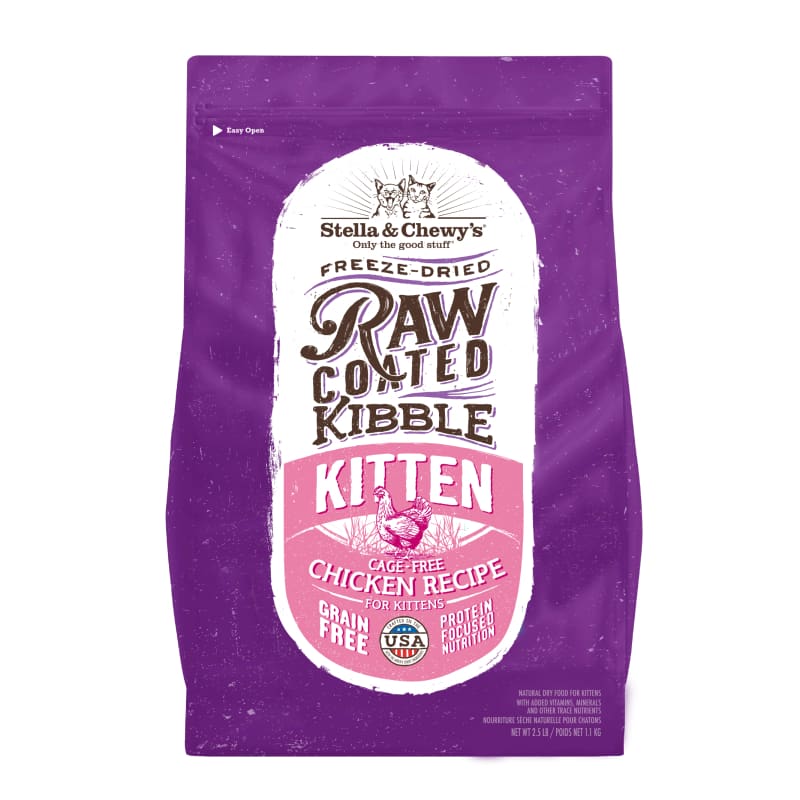 Stella & Chewy’s [15% OFF] Stella & Chewy’s Raw Coated Cage-Free Chicken Kitten Food 5lbs Cat Food & Treats