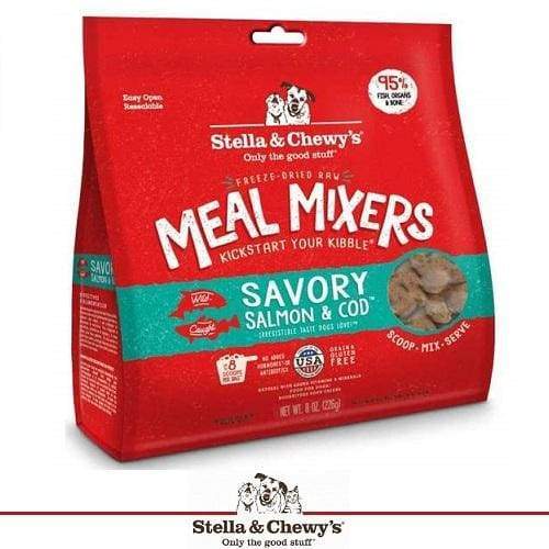 Stella & Chewys [18oz: FREE 1 X STELLA STEW WORTH $7.50] Stella & Chewys Savory Salmon & Cod Meal Mixers Freeze-Dried Dog Food Dog Food &