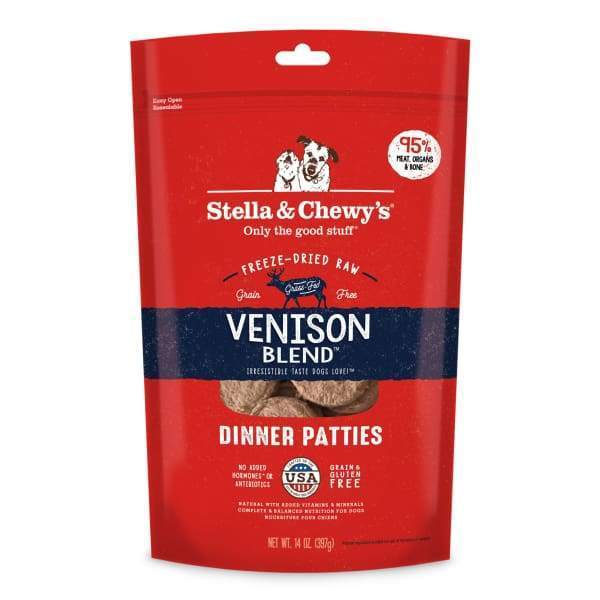 Stella & Chewys [3 for $188] Stella & Chewys Venison Blend Dinner Patties Freeze-Dried Dog Food 14oz Dog Food & Treats