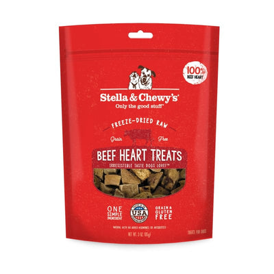 Stella & Chewy’s Stella & Chewy’s Single Ingredient Beef Hearts Freeze-Dried Raw Dog Treats 3oz Dog Food & Treats