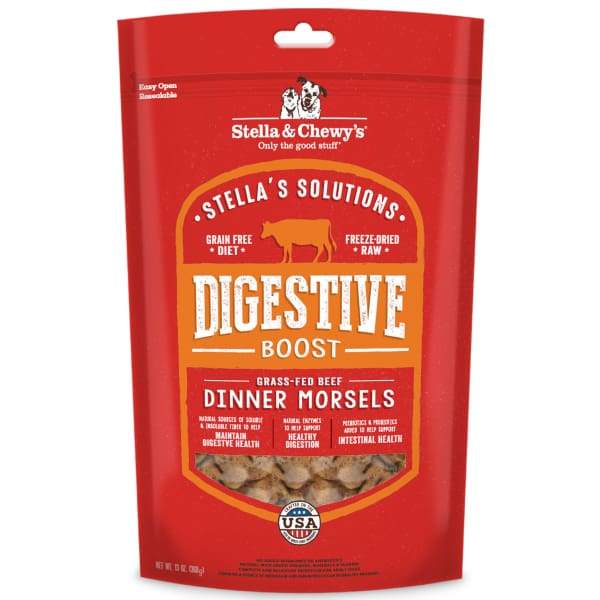 Stella & Chewy’s Stella & Chewy’s Stella’s Solutions Digestive Boost (Beef) Dinner Morsels Freeze Dried Raw Dog Food 13oz Dog Food & Treats