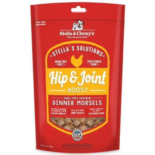 Stella & Chewys [FREE 1 x Whimzees Alligator] Stella & Chewys Stellas Solutions Hip & Joint Boost Dinner Morsels Freeze Dried Dog Food 13oz