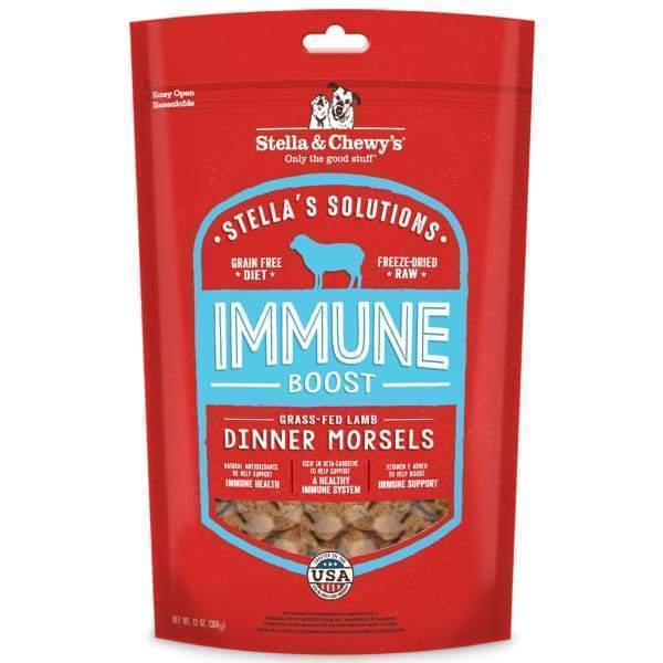 Stella & Chewys [FREE 1 x Whimzees Alligator] Stella & Chewys Stellas Solutions Immune Boost Dinner Morsels Freeze Dried Dog Food 13oz Dog