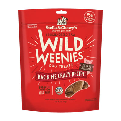 Stella & Chewy’s Stella & Chewy’s Wild Weenies Bac’n Me Crazy Freeze Dried Raw Dog Treats 3.25oz Dog Food & Treats