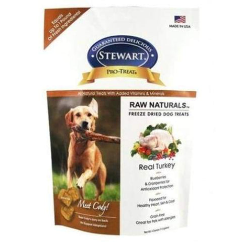 Stewart Stewart Pro-Treat Freeze Dried Turkey w Berries & Flaxseed Dog Treats 4oz Dog Food & Treats