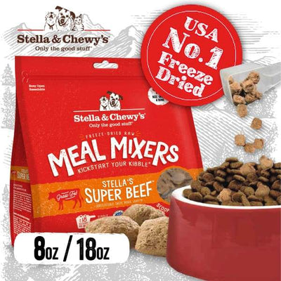 Stella & Chewy’s Stella & Chewy’s Super Beef Meal Mixers Freeze Dried Raw Dog Food 8oz/18oz Dog Food & Treats