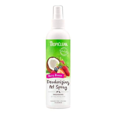TropiClean [15% OFF] Tropiclean Berry Breeze Deodorizing Pet Spray 8oz Grooming & Hygiene