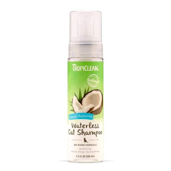 TropiClean [15% OFF] Tropiclean Dander Reducing Waterless Cat Shampoo 7.4oz Grooming & Hygiene