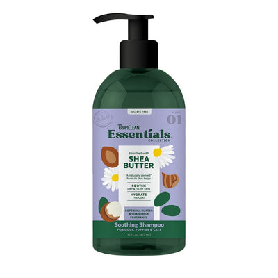 TropiClean [15% OFF] Tropiclean Essentials Shea Butter Shampoo for Pets 16oz Grooming & Hygiene