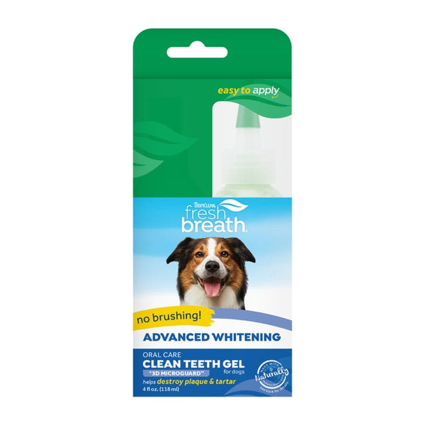 TropiClean [15% OFF] Tropiclean Fresh Breath Advanced Whitening Gel With 3D Micro Guard For Dogs 4oz Dog Healthcare