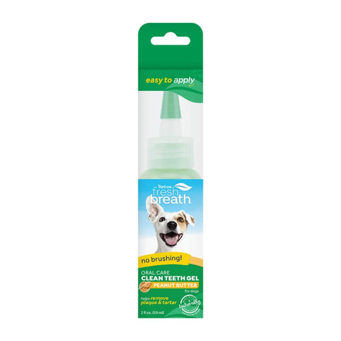 TropiClean [15% OFF] Tropiclean Fresh Breath Peanut Butter Clean Teeth Oral Care Gel 2oz Dog Healthcare