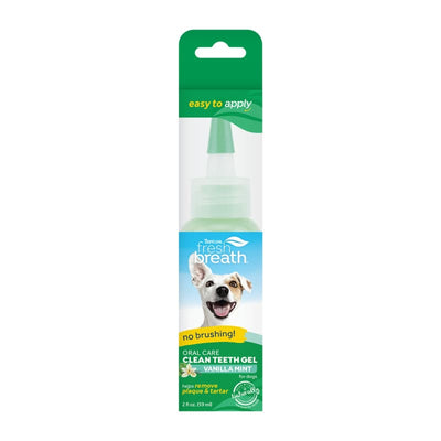 TropiClean [15% OFF] Tropiclean Fresh Breath Vanilla Mint Clean Teeth Oral Care Gel 2oz Dog Healthcare